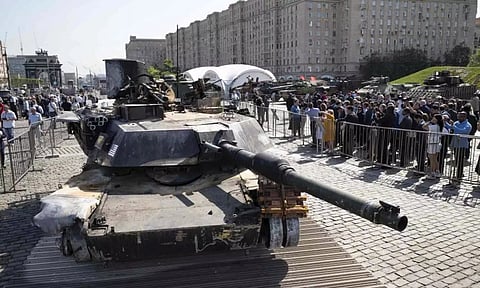 M1 Abrams tank, and other U.S. military vehicles, hit and captured by Russian troops during the fighting in Ukraine&nbsp;
