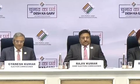 Chief Election Commissioner Rajiv Kumar to announce the schedule for the Lok Sabha Elections 2024 (ANI)