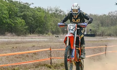 Suhail Ahmed in action during Indian National Rally Sprint Championship 2024 South Zone Qualifiers (FMSCI)