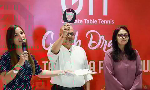 Vita Dani (R) during the UTT 2024 coach draft&nbsp;