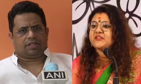 BJP's Saumitra Khan and his former wife Sujata Mondal of the TMC (ANI)