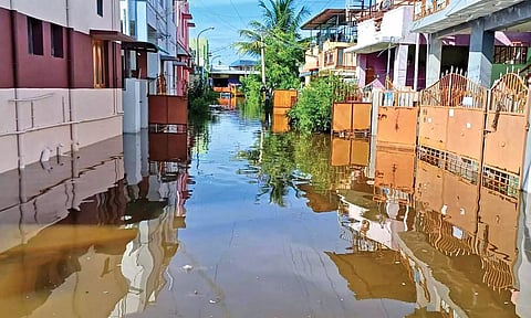 Rain water enters houses in Annur