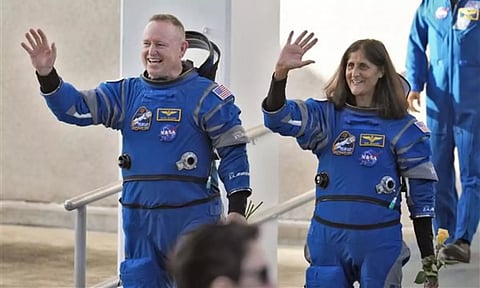 NASA astronauts Sunita Williams, left, and Butch Wilmore (AP)