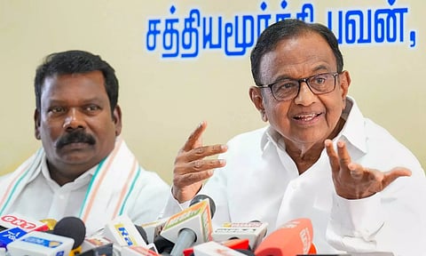 Congress leader and former union minister P Chidambaram (PTI)