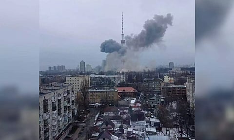 Ukrainian forces bombed a store in the village of Sadovoye in Russia (IANS)