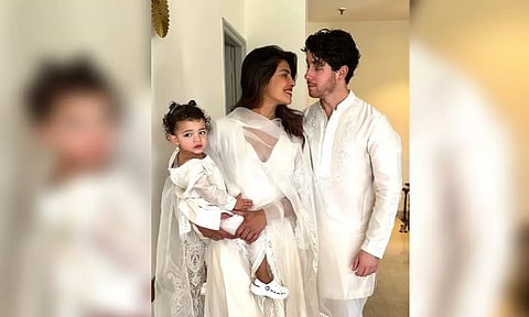 Priyanka Chopra Jonas and Nick Jonas with daughter Malti Marie (Photo/Instagram @priyankachopra)