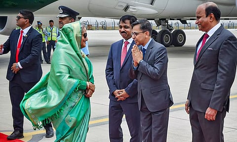 &nbsp;Bangladesh Prime Minister Sheikh Hasina arrives in Delhi