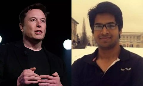 Elon Musk and Ashok Ellusamy (Photos | AP/Linkedin)
