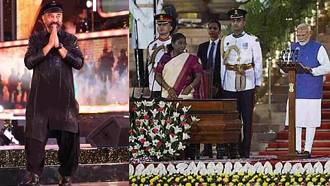 &nbsp;Actor-politician Kamal Hassan; Narendra Modi