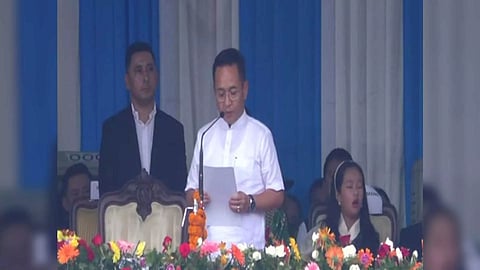 Prem Singh Tamang takes oath as Sikkim Chief Minister (Photo/ANI)