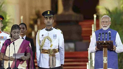 &nbsp;Narendra Modi taking oath at Rashtrapati Bhavan