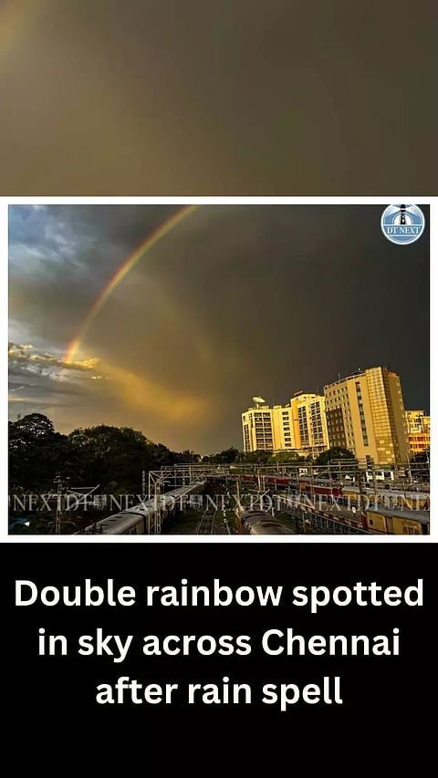 Double rainbow spotted in sky across Chennai after rain spell