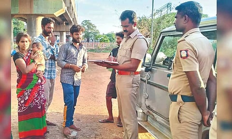 Police team finds baby at around half a kilometre away from the railway station