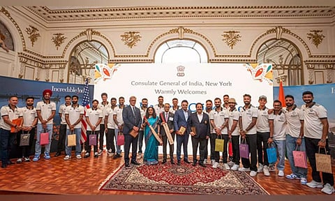 Indian Consulate in New York hosts reception to welcome Team India (ANI)