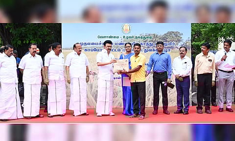 &nbsp;CM Stalin launches 'Mannuir Kathu Mannuir Kappom' scheme