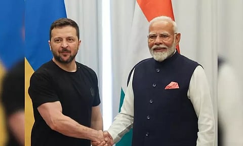 Prime Minister Narendra Modi Met Ukrainian President Volodymyr Zelenskyy During His G7 Italy Visit. (Photo: X@Narendramodi)