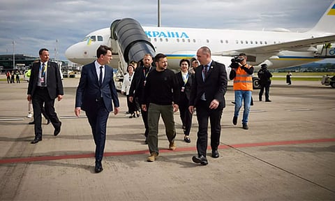 Ukrainian President Volodymyr Zelenskyy arrived in Switzerland for Ukraine Peace Summit (ANI)