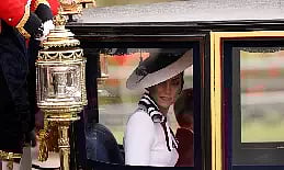 Britain's Catherine, Princess of Wales attends the Trooping the Colour parade to honour Britain's King Charles on his official birthday in London (Photo/Reuters)