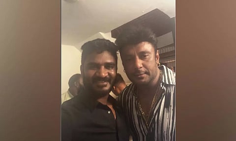 Actors Chikkanna and Dharshan&nbsp;