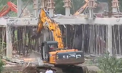 YSRCP's central office, which was under construction in Tadepalli, Guntur district (IANS)