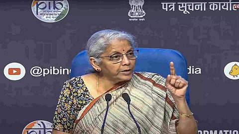 Union Finance Minister Nirmala Sitharaman addresses a press conference after the 53rd GST Council Meeting, in New Delhi (Photo/PTI)
