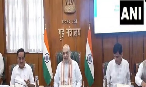 Union Home Minister Amit Shah in the meeting (ANI)