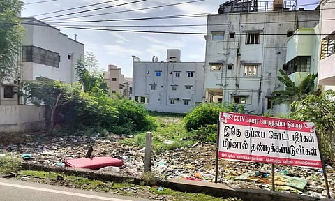 Empty plots of land at Ashok Brindavan Nagar and Dhanalakshmi Nagar in Chennai turned into a dumping ground