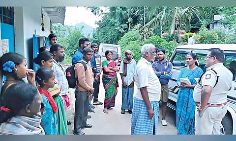 Police reaching out to villagers to sensitise them to effects of arrack and drugs in The Nilgiris on Sunday