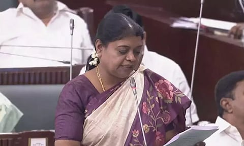 Minister of Social Welfare and Women Empowerment Department P Geetha Jeevan&nbsp;