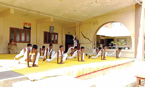 All students actively took part in the Surya Namaskaar