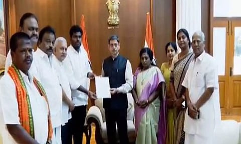 Tamil Nadu BJP leaders delegation met Governor RN Ravi (ANI)