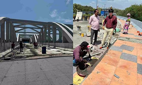 Construction work of Elephant gate bridge