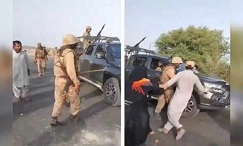 Screengrab of video posted by Fazila Baloch on X (X/@IFazilaBaloch)