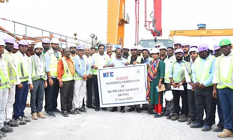 CMRL completed the casting of all precast elements for Corridor 4 (Lighthouse to Poonamalle bypass)