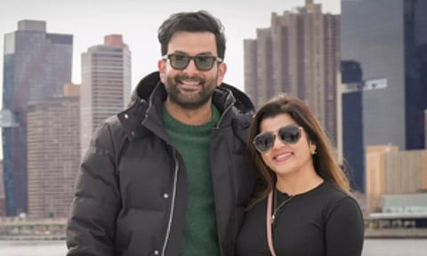 &nbsp;Prithviraj Sukumaran with his wife Lara Dutta (IANS)