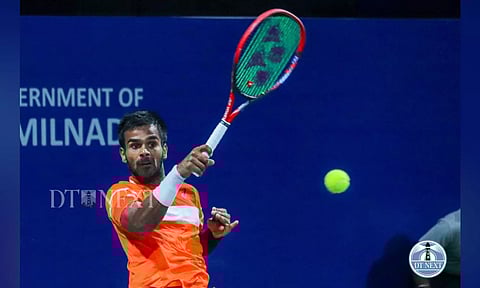 Sumit Nagal at the Chennai ATP tour (Photo: Hemanathan M)