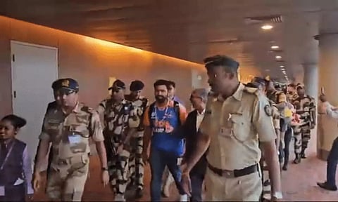 Team India arrived at Mumbai Airport (ANI)