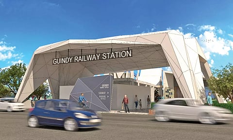 Artist’s sketch of the new-look Guindy station