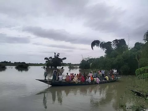 Assam floods leaves hundreds homeless. (Photo: ANI)