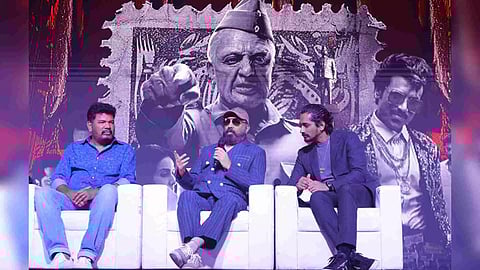 (L to R) Shankar, Kamal and Siddharth from the press meet