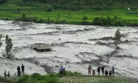 Melamchi river in Nepal