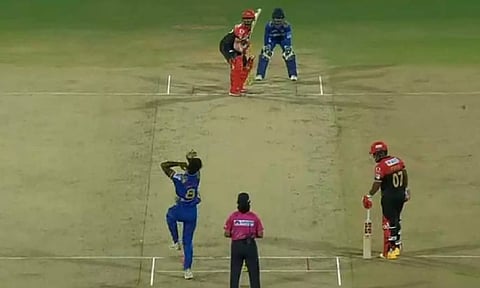 Visuals from the match (Screengrab)