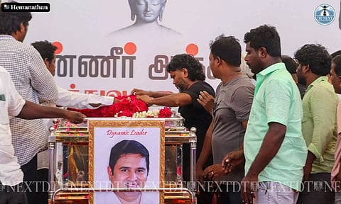 Filmmaker Pa Ranjith paid his homage to the BSP leader (Photo: Hemanathan M)