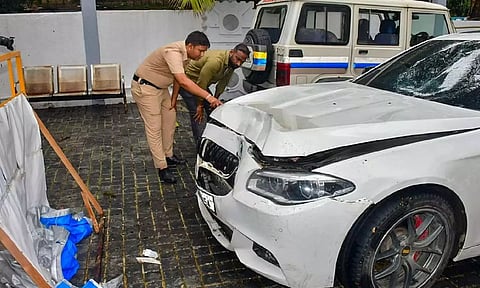 Damaged BMW car (PTI)