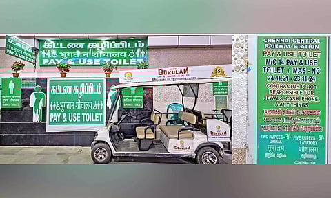 Passengers are overcharged for using the toilet in Central railway station (Hemanathan M)