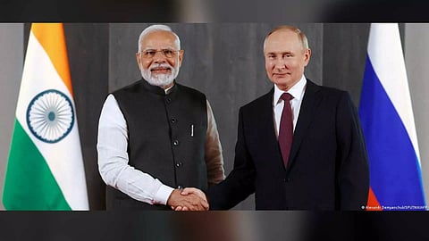 Prime Minister Narendra Modi; Russian President Vladimir Putin