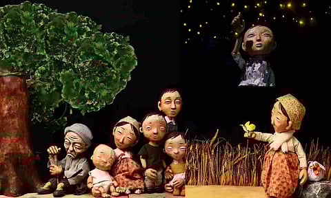 Stills of the puppet play from the rehearsals