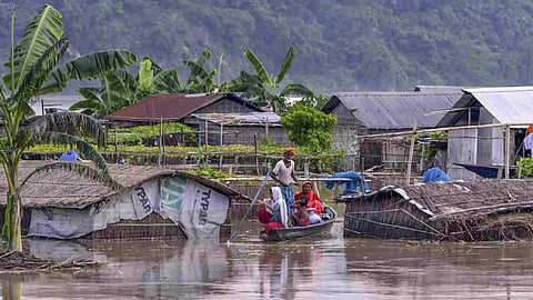 Still from flood situation in Assam