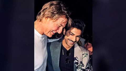 Tom cruise with Taaha Shah Badussha (Photo/PTI)