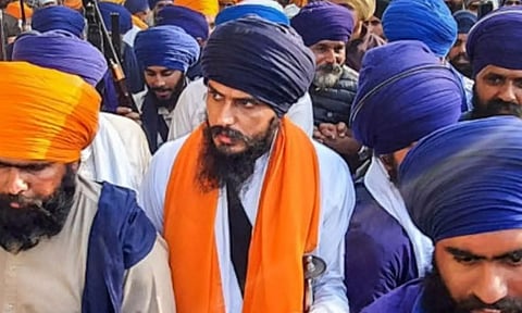 &nbsp;Radical Sikh preacher Amritpal Singh (PTI)